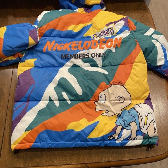 MEMBERS ONLY X NICKELODEON Rugrats Jacket Men Size L Puffer Chucky Tommy Reptar - Picture 7 of 9